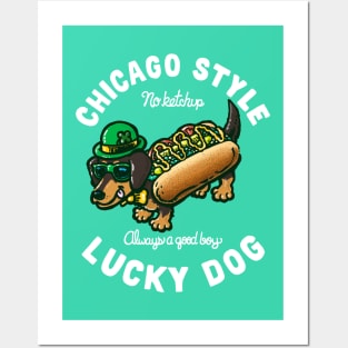 Da Lucky Chicago Dog Posters and Art